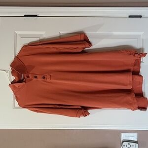 1037 - Duluth Trading Polo Shirt  2XLT Orange